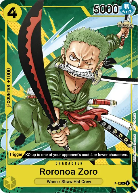 Roronoa Zoro (P-042) One Piece Card Game card