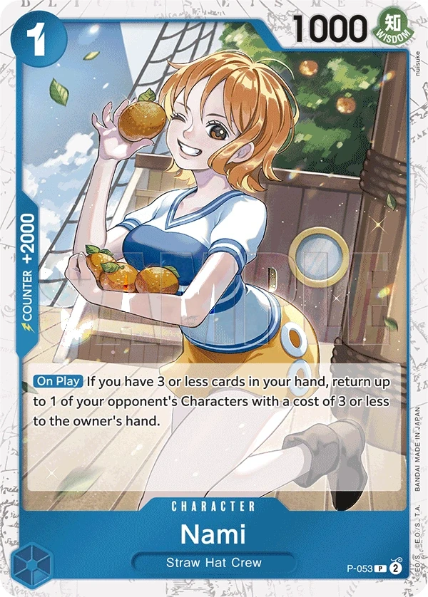 Nami (P-053_p2) Alt Art One Piece card