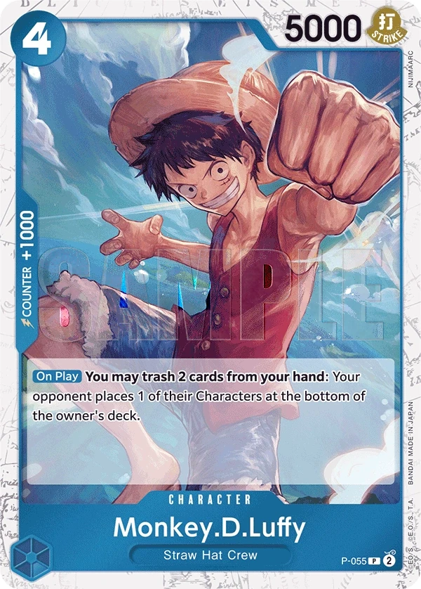 Monkey.D.Luffy (P-055_p2) Alt Art One Piece card