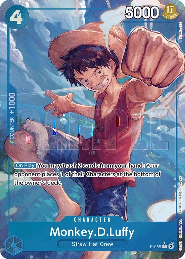 Monkey.D.Luffy (P-055_p3) Alt Art One Piece card