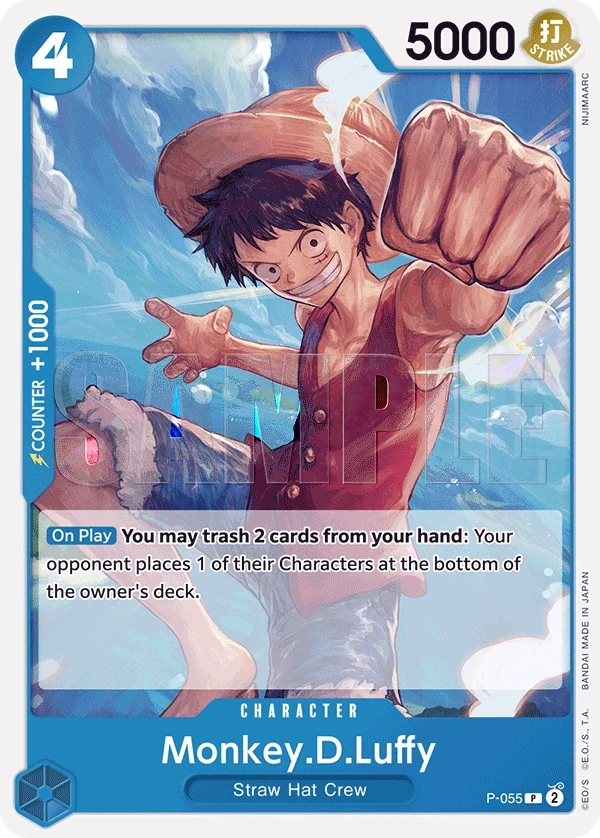 Monkey.D.Luffy (P-055_r1) Reprint One Piece card