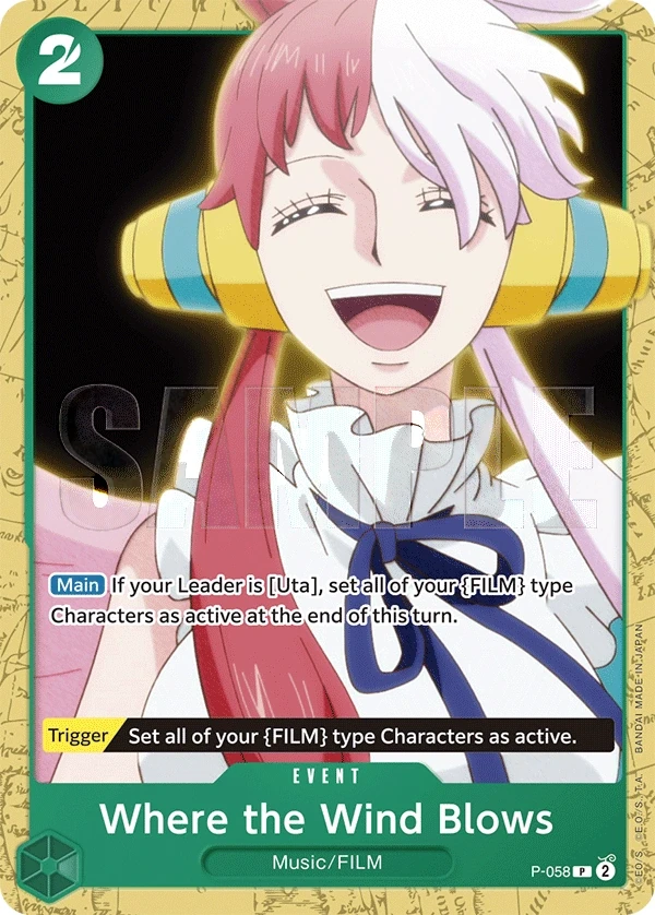 Where the Wind Blows (P-058_p1) Alt Art One Piece card