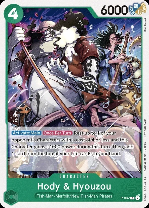 Hody & Hyouzou (P-062) One Piece card