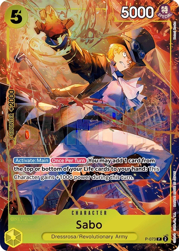 Sabo (P-073_p1) Alt Art One Piece card