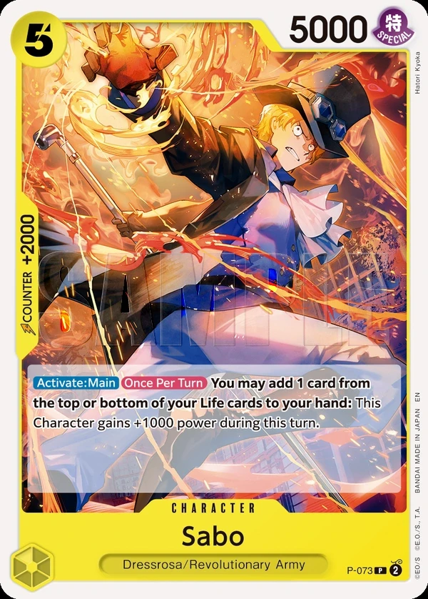 Sabo (P-073_r1) Reprint One Piece card
