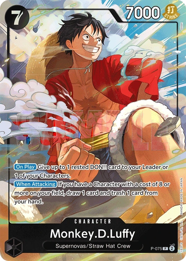 Monkey.D.Luffy (P-075_p1) Alt Art One Piece card