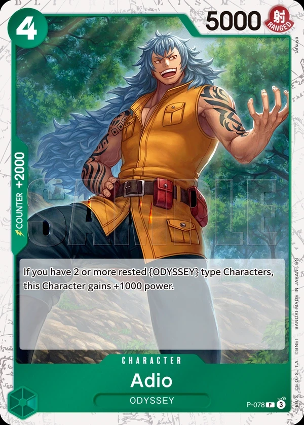Adio (P-078_p6) Alt Art One Piece card