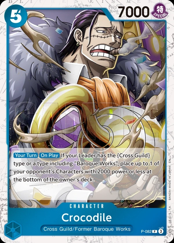 Crocodile (P-082_p2) Alt Art One Piece card