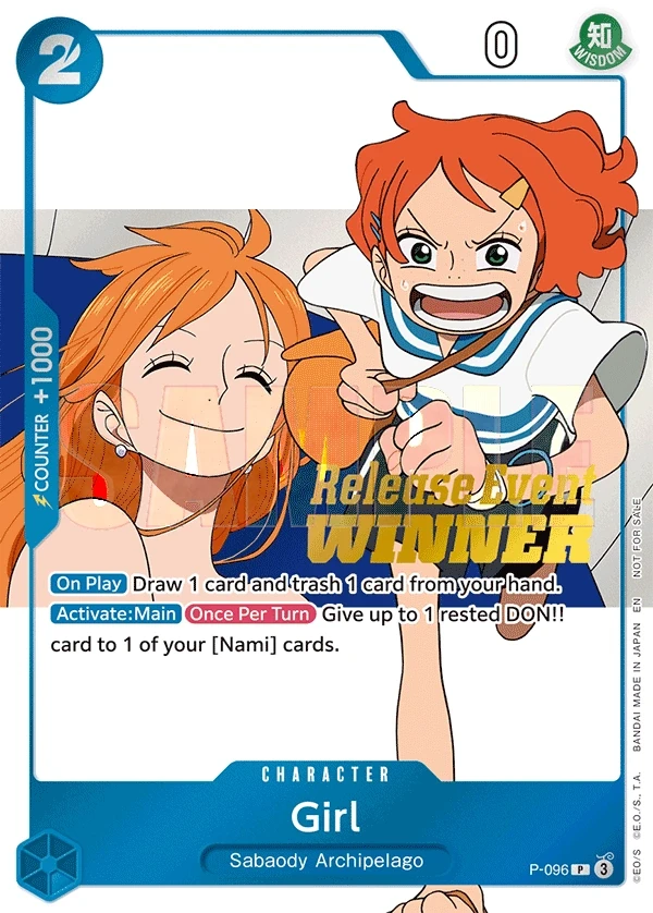 Girl (P-096_p1) Alt Art One Piece card