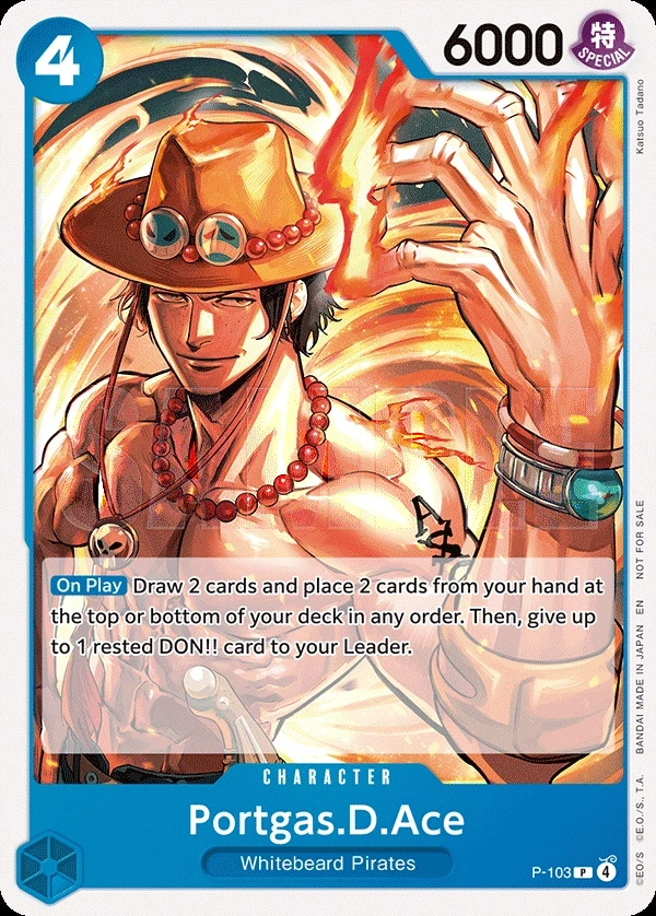 Portgas.D.Ace (P-103_p1) Alt Art One Piece card