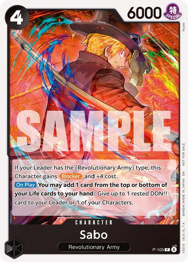 Sabo (P-105_r1) Reprint One Piece card