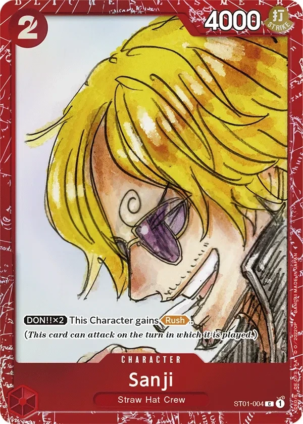 Sanji (ST01-004_p2) Alt Art One Piece card