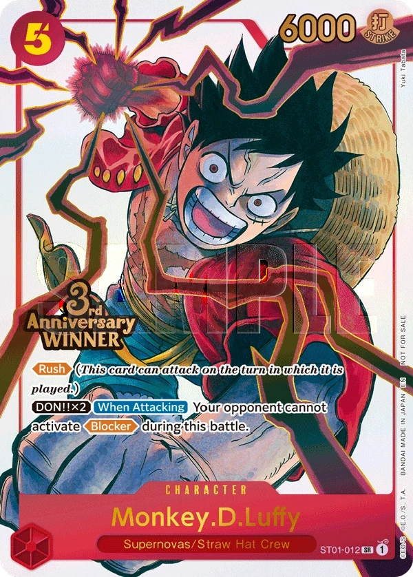 Monkey.D.Luffy (ST01-012_p6) Alt Art One Piece card