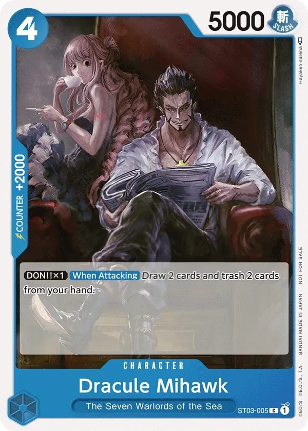 Dracule Mihawk (ST03-005_p1) Alt Art One Piece card