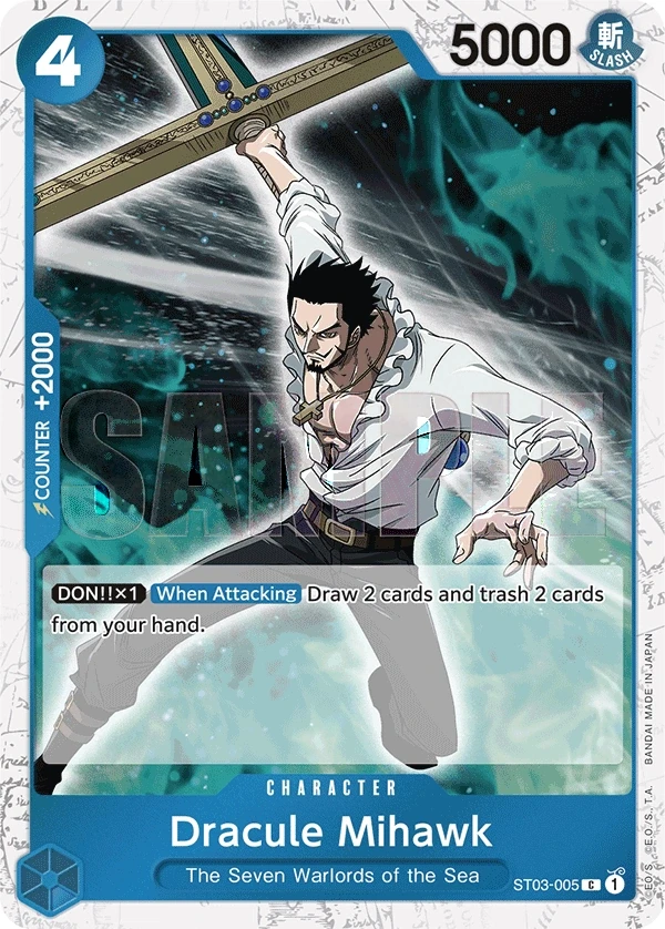 Dracule Mihawk (ST03-005_p4) Alt Art One Piece card
