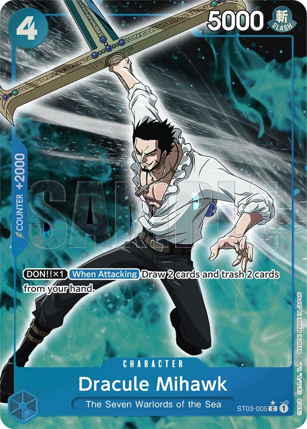 Dracule Mihawk (ST03-005_p5) Alt Art One Piece card