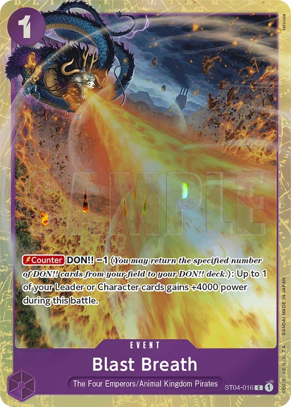 Blast Breath (ST04-016_p4) Alt Art One Piece card