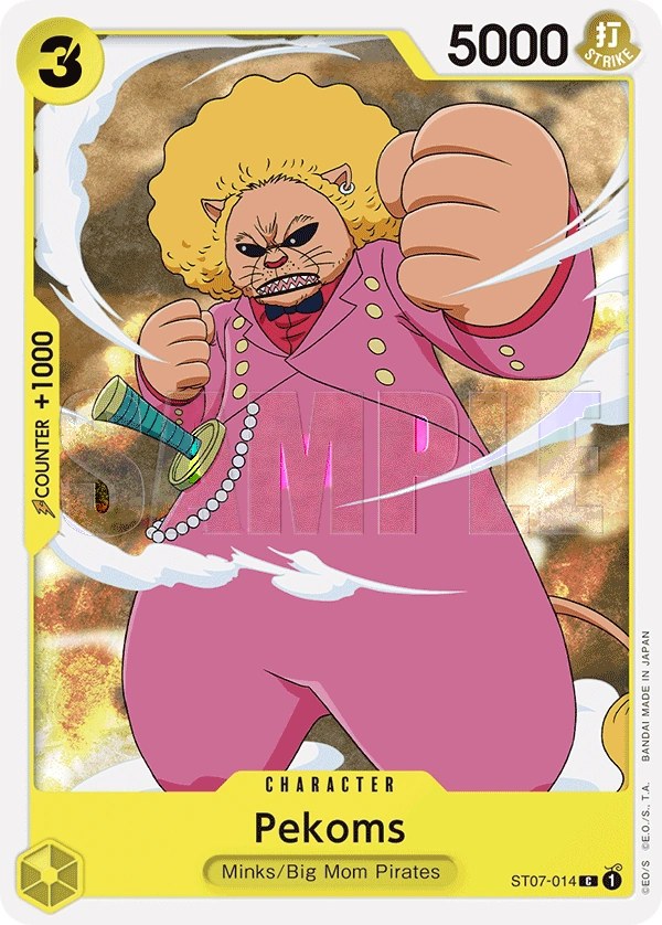 Pekoms (ST07-014_r1) Reprint One Piece card