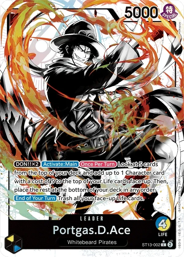 Portgas.D.Ace (ST13-002_p1) Alt Art One Piece card