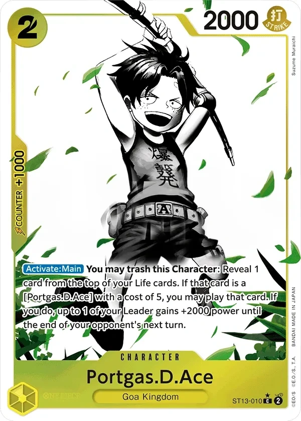 Portgas.D.Ace (ST13-010_p1) Alt Art One Piece card