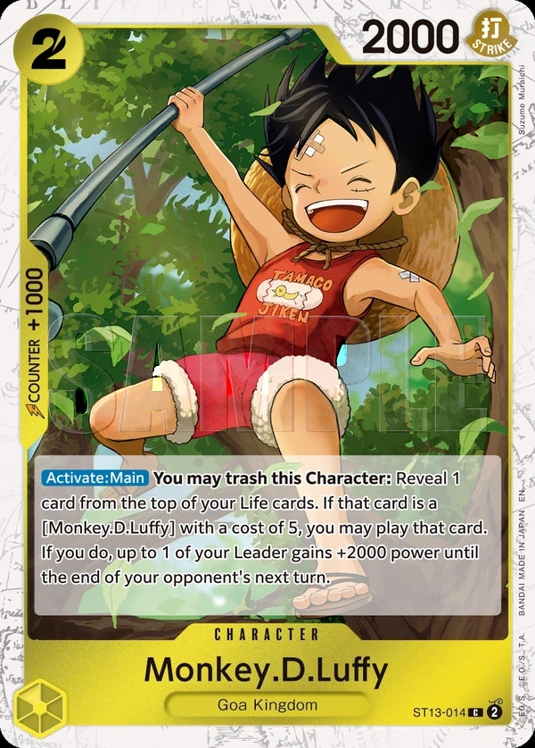 Monkey.D.Luffy (ST13-014_p2) Alt Art One Piece card