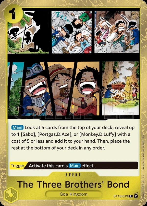The Three Brothers' Bond (ST13-019_p1) Alt Art One Piece card