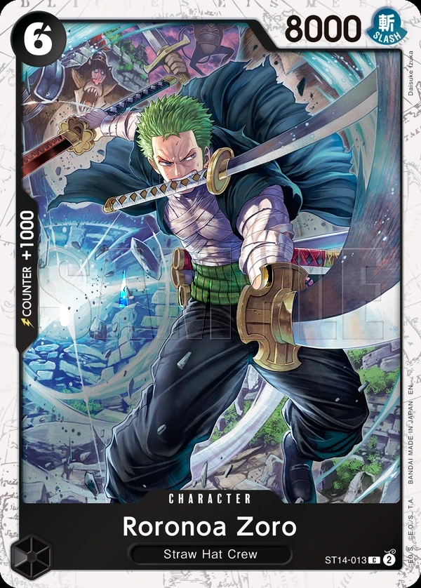 Roronoa Zoro (ST14-013_p1) Alt Art One Piece card