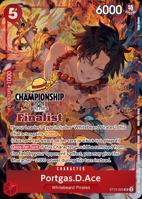 Portgas.D.Ace (ST15-005_p2) Alt Art One Piece card