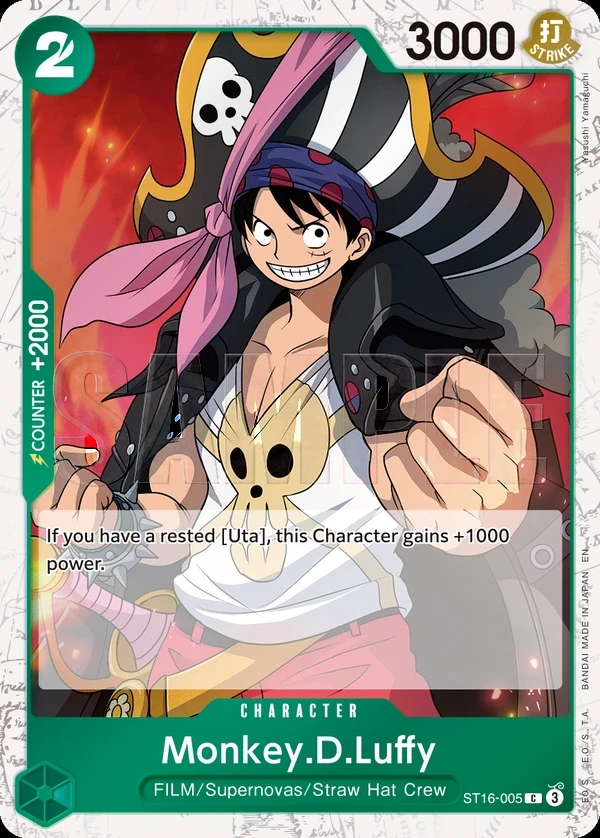 Monkey.D.Luffy (ST16-005_p1) Alt Art One Piece card