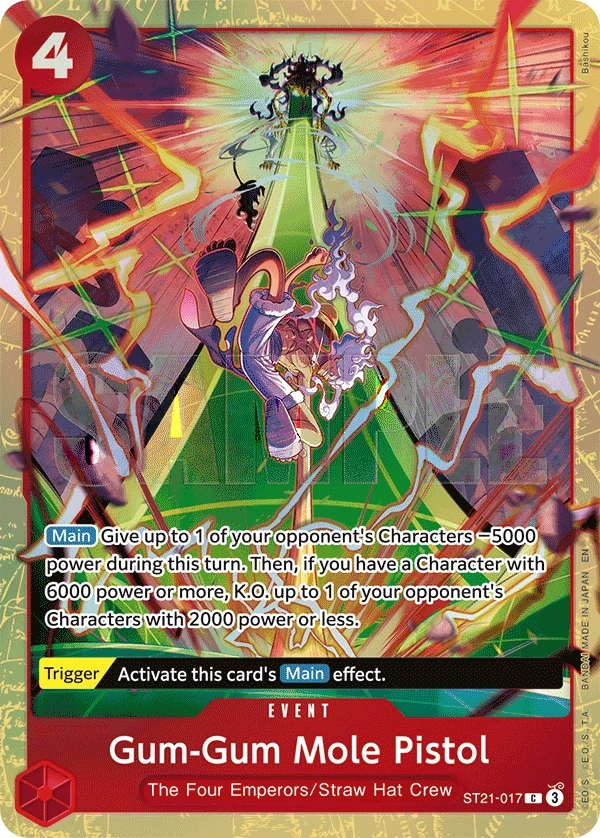 Gum-Gum Mole Pistol (ST21-017_p1) Alt Art One Piece card