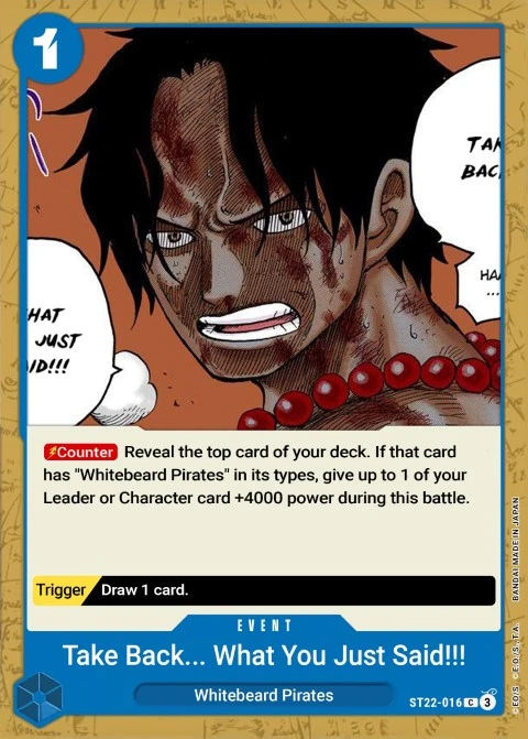 Take That Back!! Take Back What You Said!! (ST22-016) One Piece card