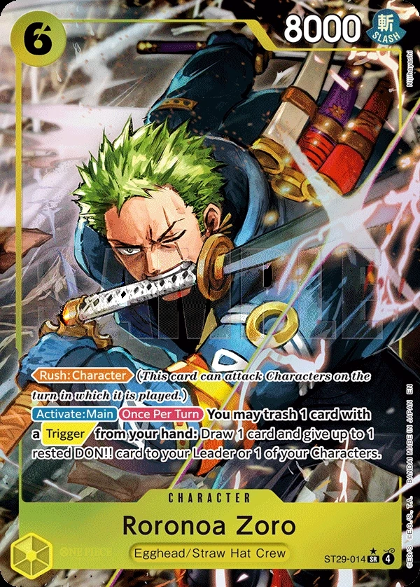 Roronoa Zoro (ST29-014_p1) Alt Art One Piece card