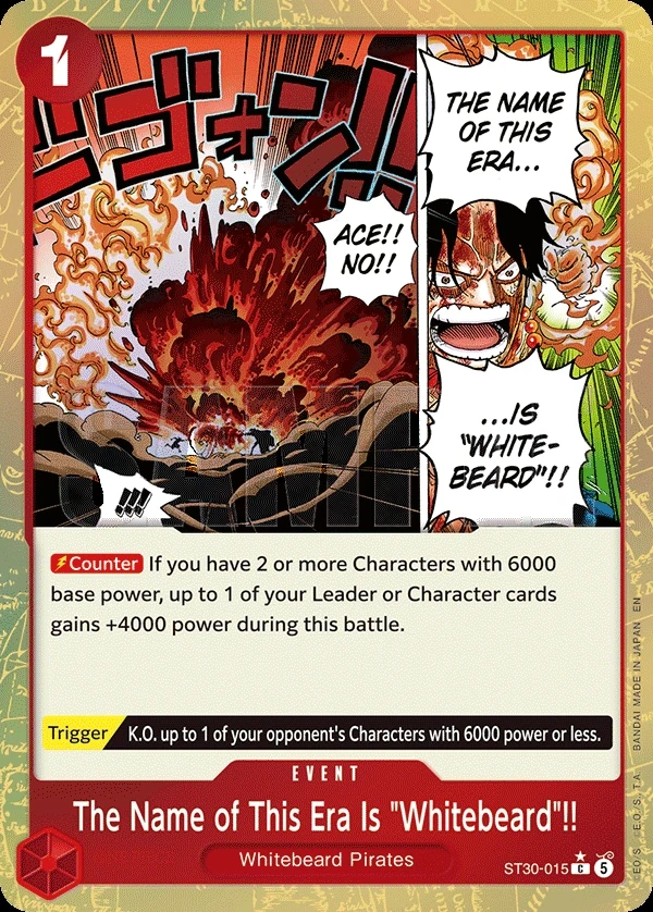 The Name of This Era Is "Whitebeard"!! (ST30-015_p1) Alt Art One Piece card