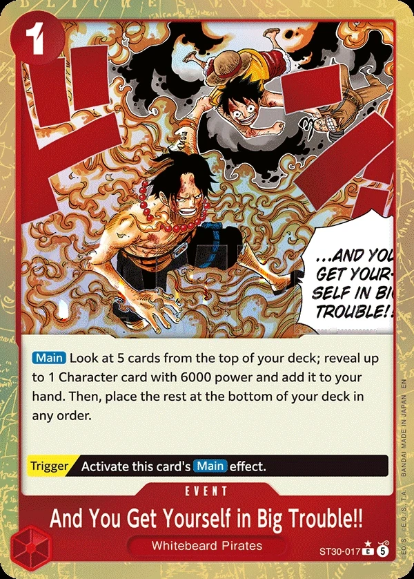 And You Get Yourself in Big Trouble!! (ST30-017_p1) Alt Art One Piece card