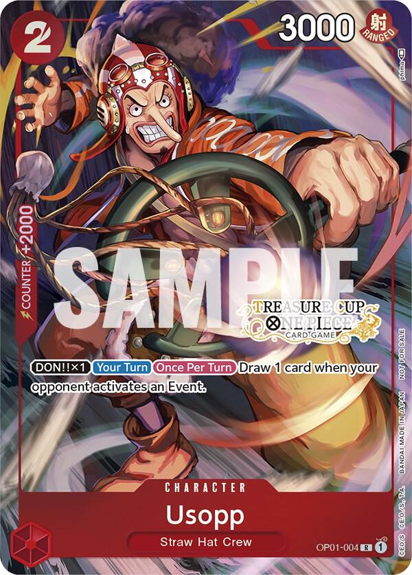 Usopp - OP01-004 (Treasure Cup) One Piece prize card