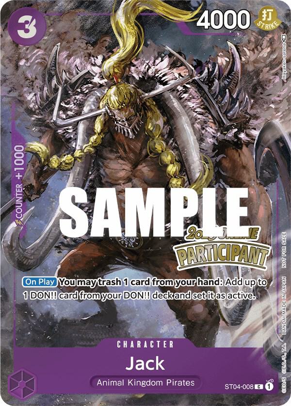 Jack (Online Regional 2023) [Participant] One Piece prize card