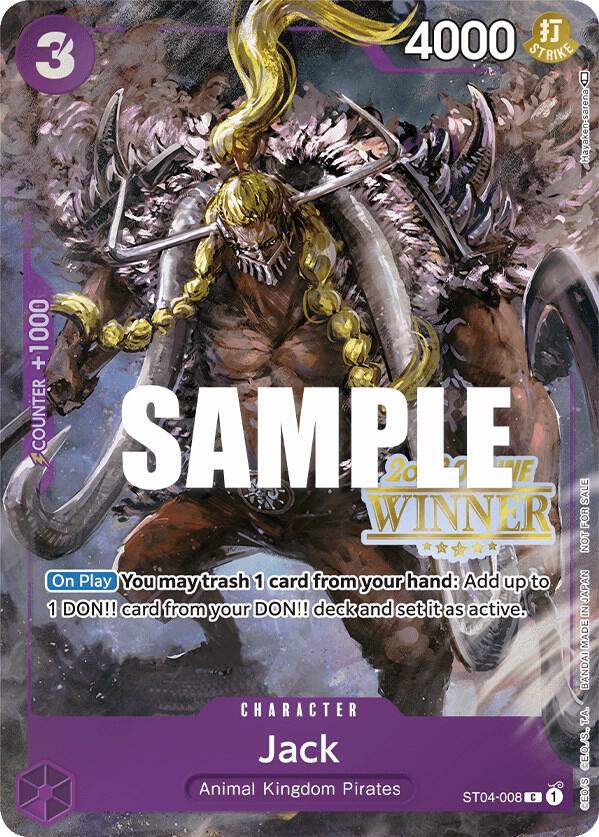 Jack (Online Regional 2023) [Winner] One Piece prize card