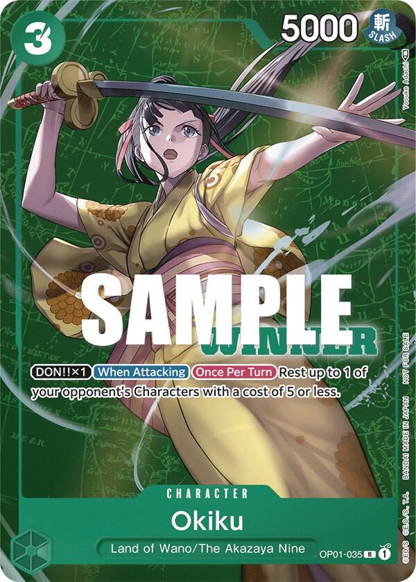 Okiku (Winner Pack Vol. 4) One Piece prize card