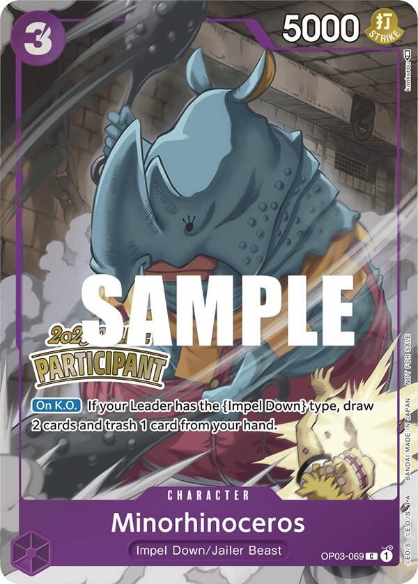 Minorhinoceros (Online Regional 2023) [Participant] One Piece prize card