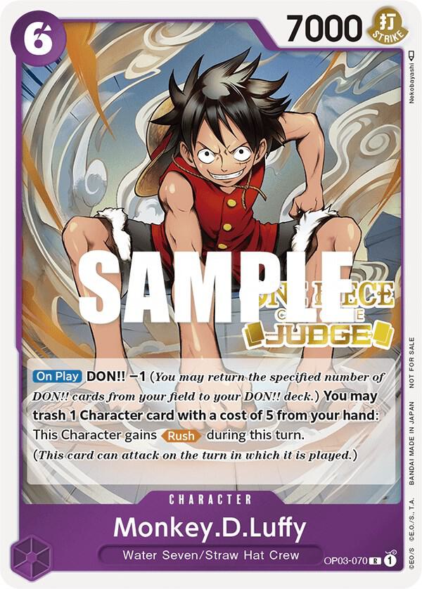 Monkey.D.Luffy (Judge Pack Vol. 2) One Piece prize card