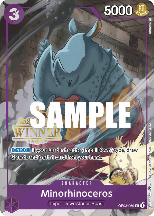 Minorhinoceros (Offline Regional 2023) [Winner] One Piece prize card