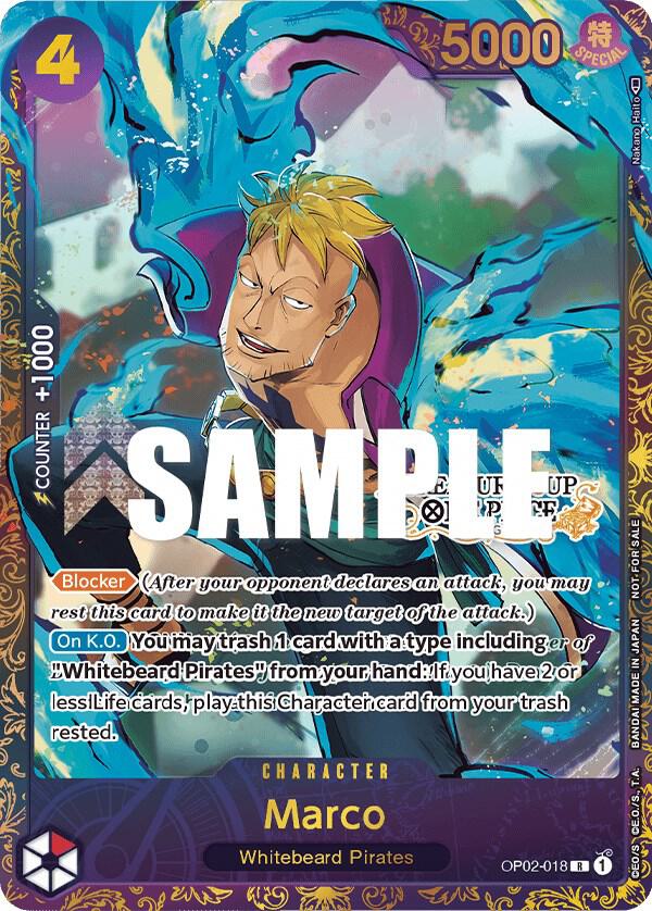 Marco (Treasure Cup) One Piece prize card