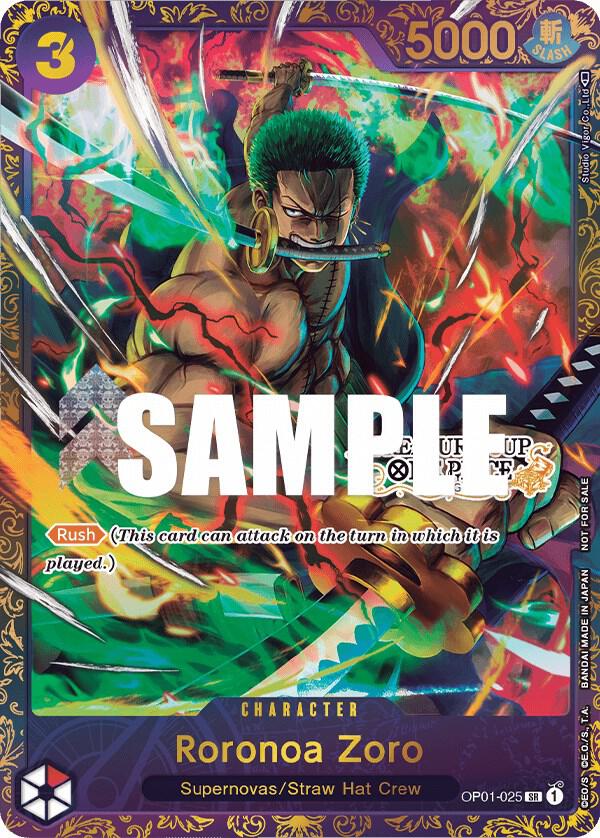 Roronoa Zoro - OP01-025 (Treasure Cup) One Piece prize card