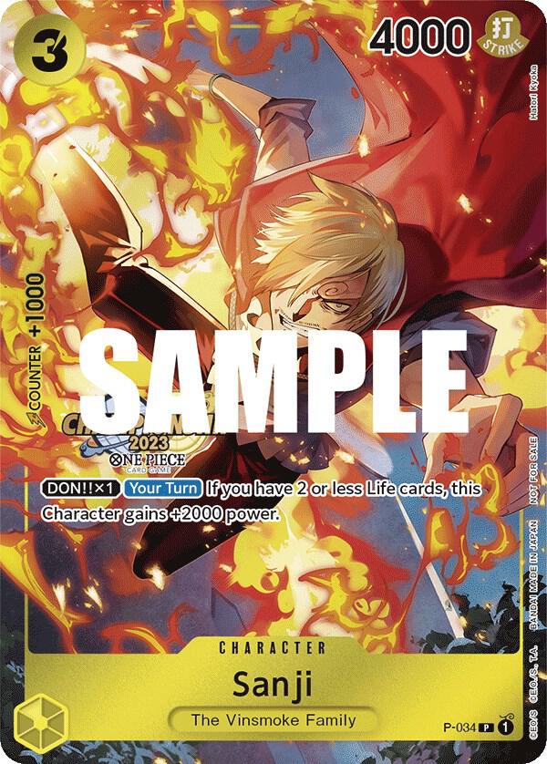 Sanji (CS 2023 Event Pack) One Piece prize card