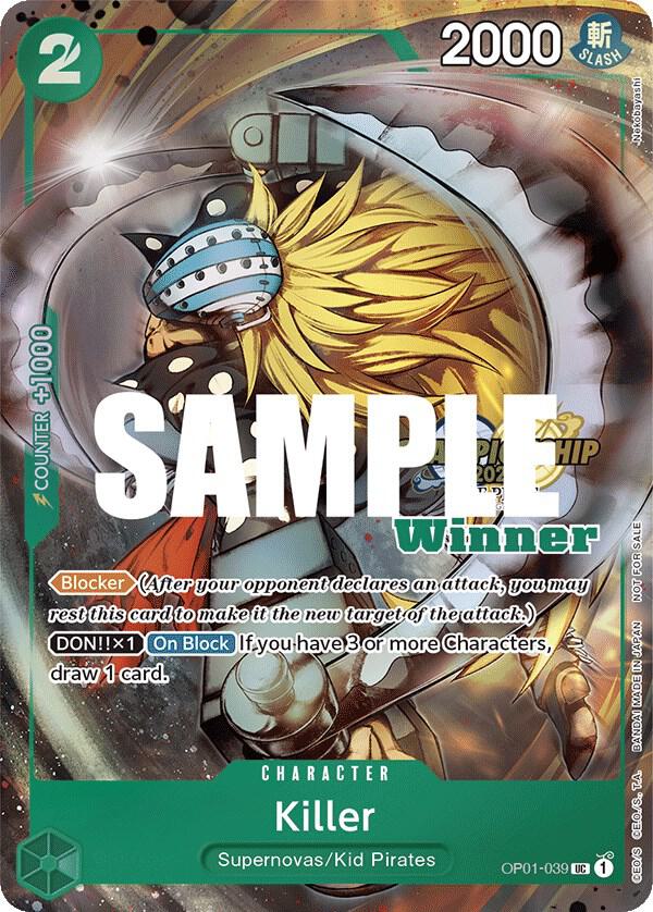 Killer (CS 2023 Top Players Pack) [Winner] One Piece prize card
