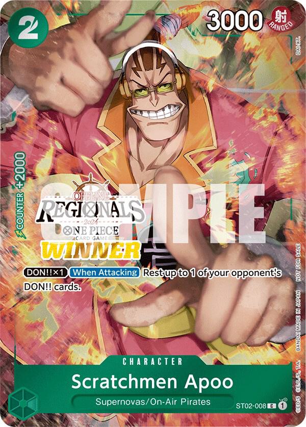 Scratchmen Apoo (Offline Regional 2024) [Winner] One Piece prize card