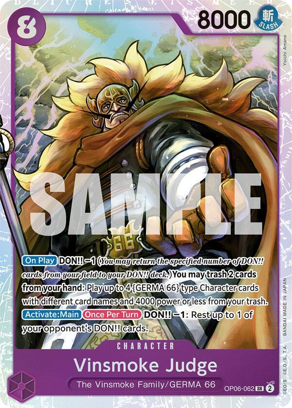 Vinsmoke Judge One Piece prize card