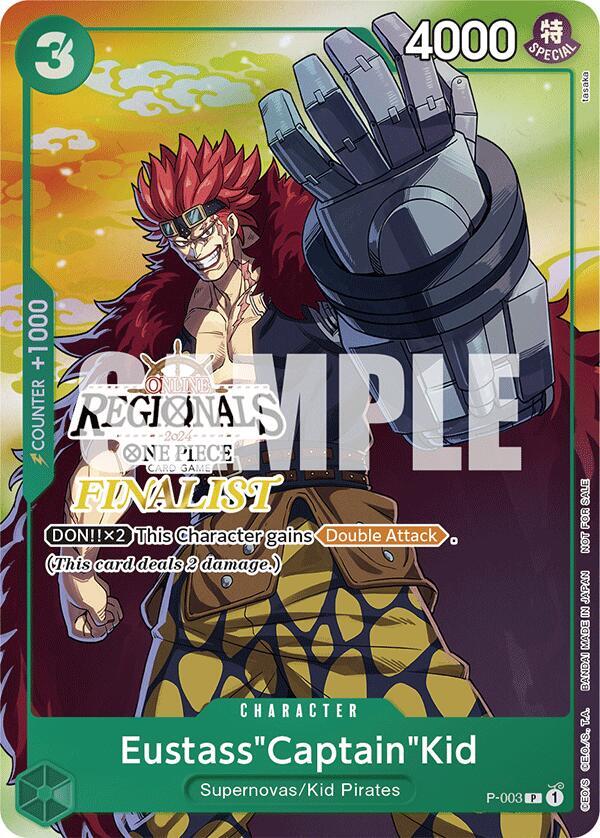 Eustass"Captain"Kid (Online Regional 2024 Vol. 2) [Finalist] One Piece prize card