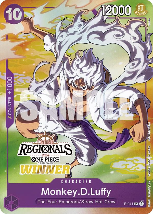 Monkey.D.Luffy (041) (Online Regional 2024 Vol. 2) [Winner] One Piece prize card