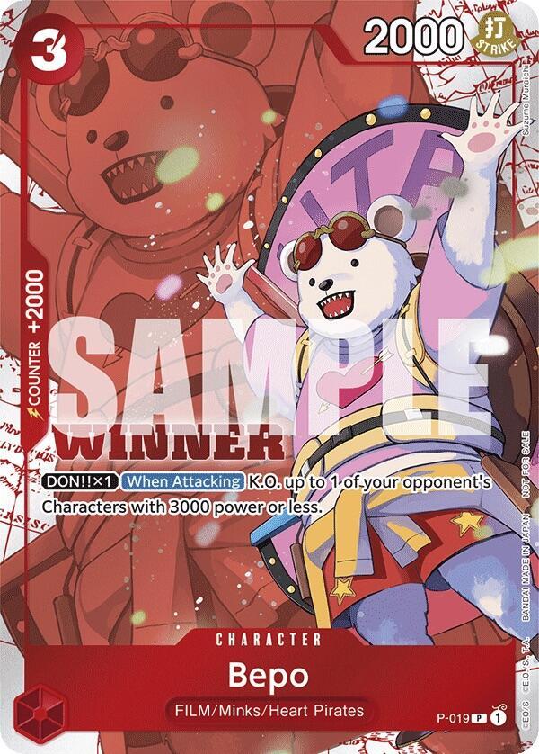 Bepo (Winner Pack Vol. 7) One Piece prize card